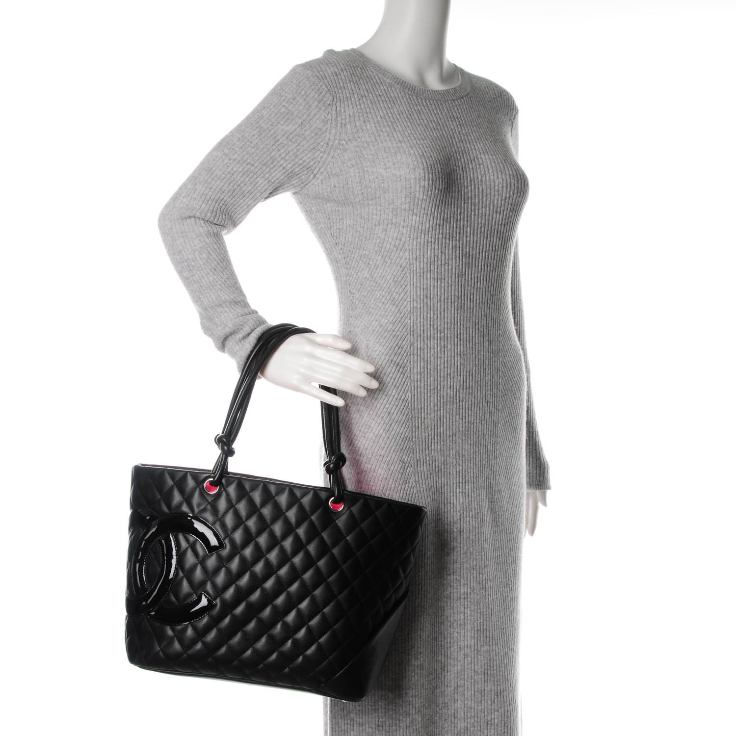 Chanel Calfskin Quilted Large Cambon Tote Black 2 of 7