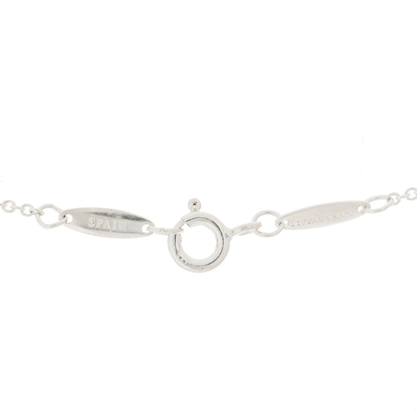 Sterling Silver Aquamarine .13ct Elsa Peretti Color by the Yard Pendant Necklace