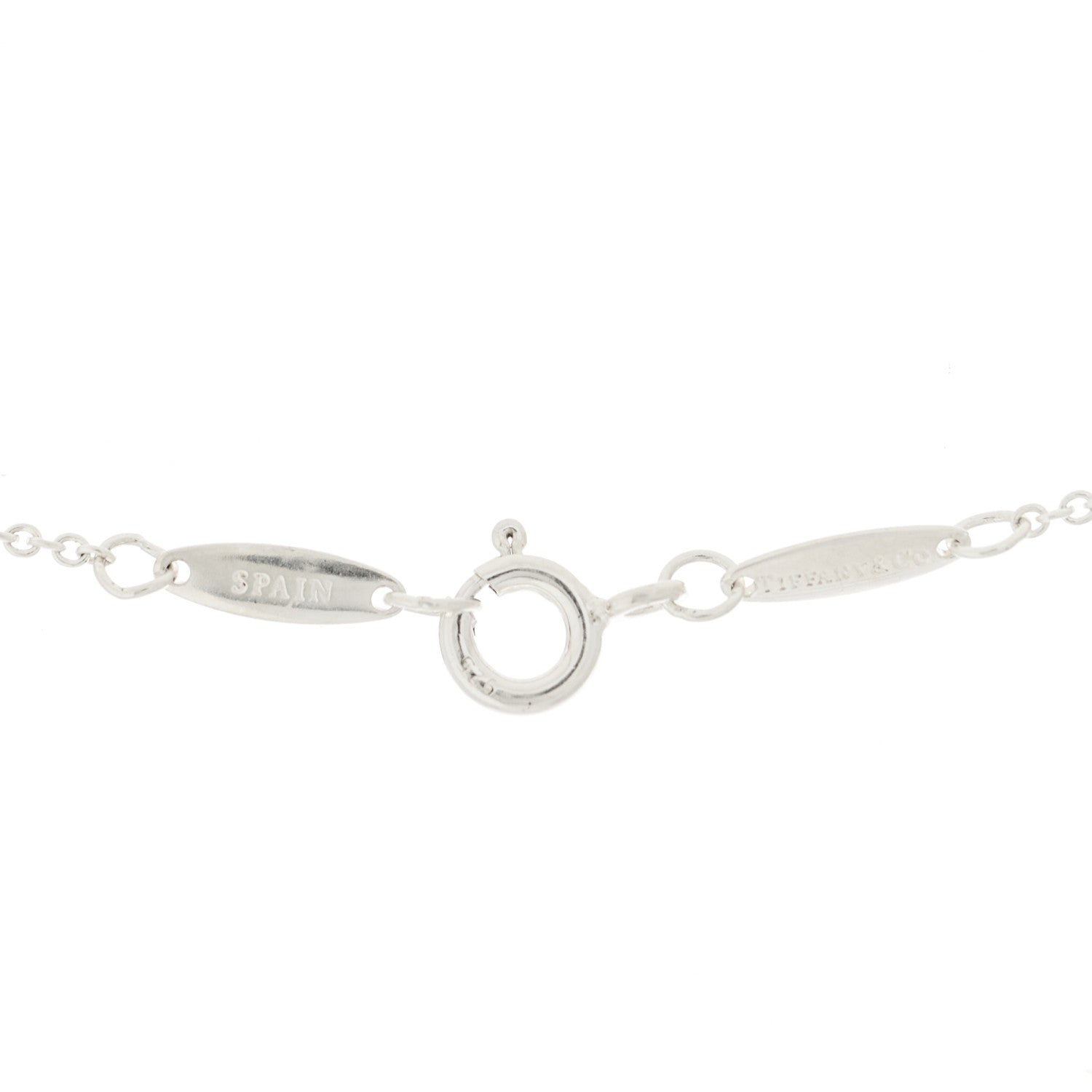 Tiffany Sterling Silver Aquamarine .13ct Elsa Peretti Color by the Yard Pendant Necklace 6 of 7