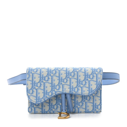 Christian Dior Oblique Saddle Belt Bag Cornflower Blue 1 of 15