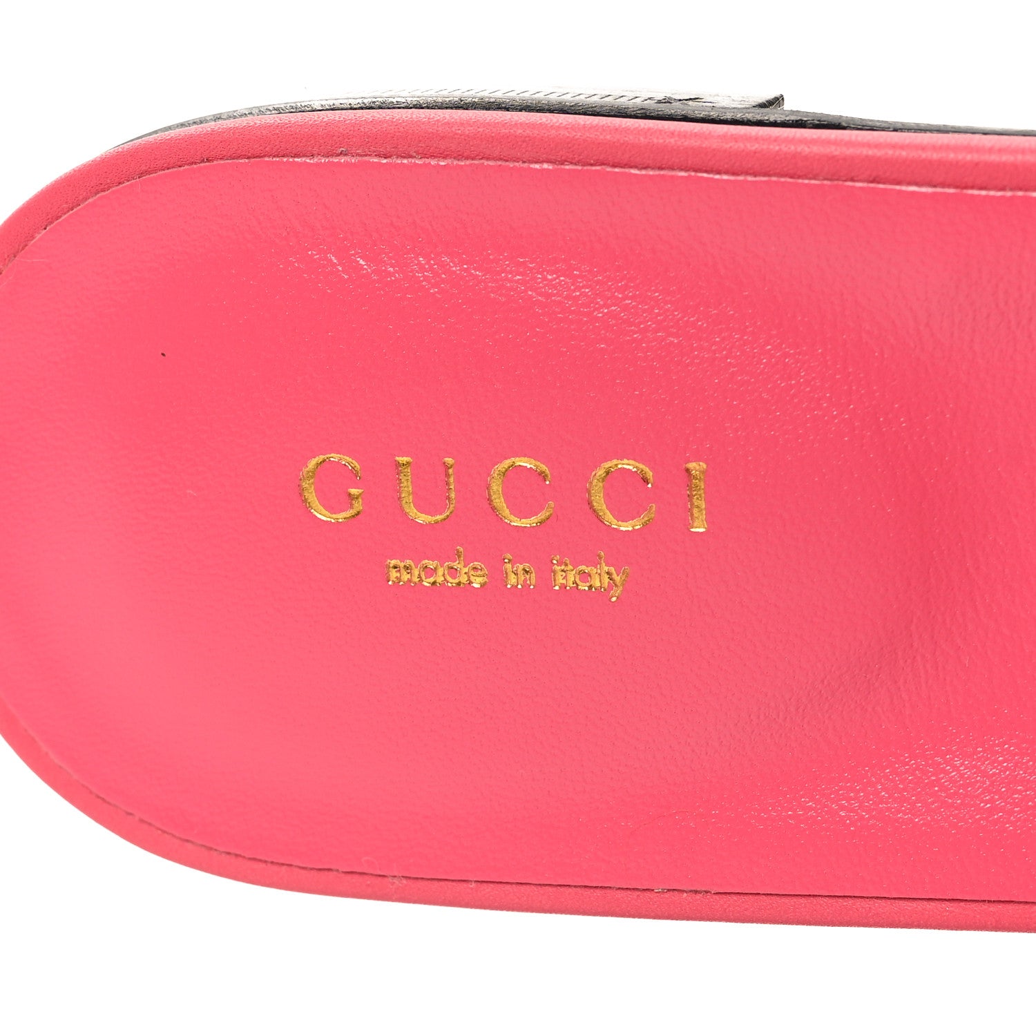 Gucci Cosmos Softy Calfskin Interlocking G Cut Out Slide Sandals 38.5 Rhodamine Pink 7 of 8