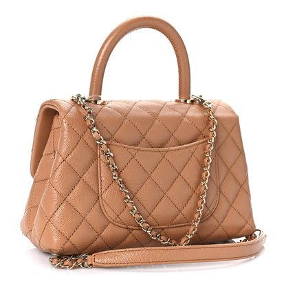 Chanel Caviar Quilted Mini Coco Handle Flap Brown 2 of 9