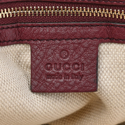 Gucci Pebbled Calfskin Medium Soho Shoulder Bag Bordeaux 6 of 16