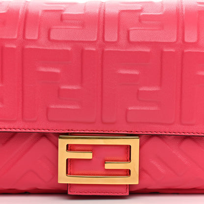 Fendi Nappa FF 1974 Embossed Baguette Lampone 8 of 8