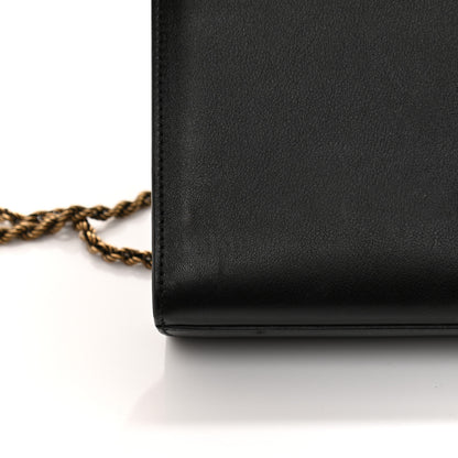 Saint Laurent Smooth Calfskin Medium Braided Monogram Kate Satchel Black 12 of 12