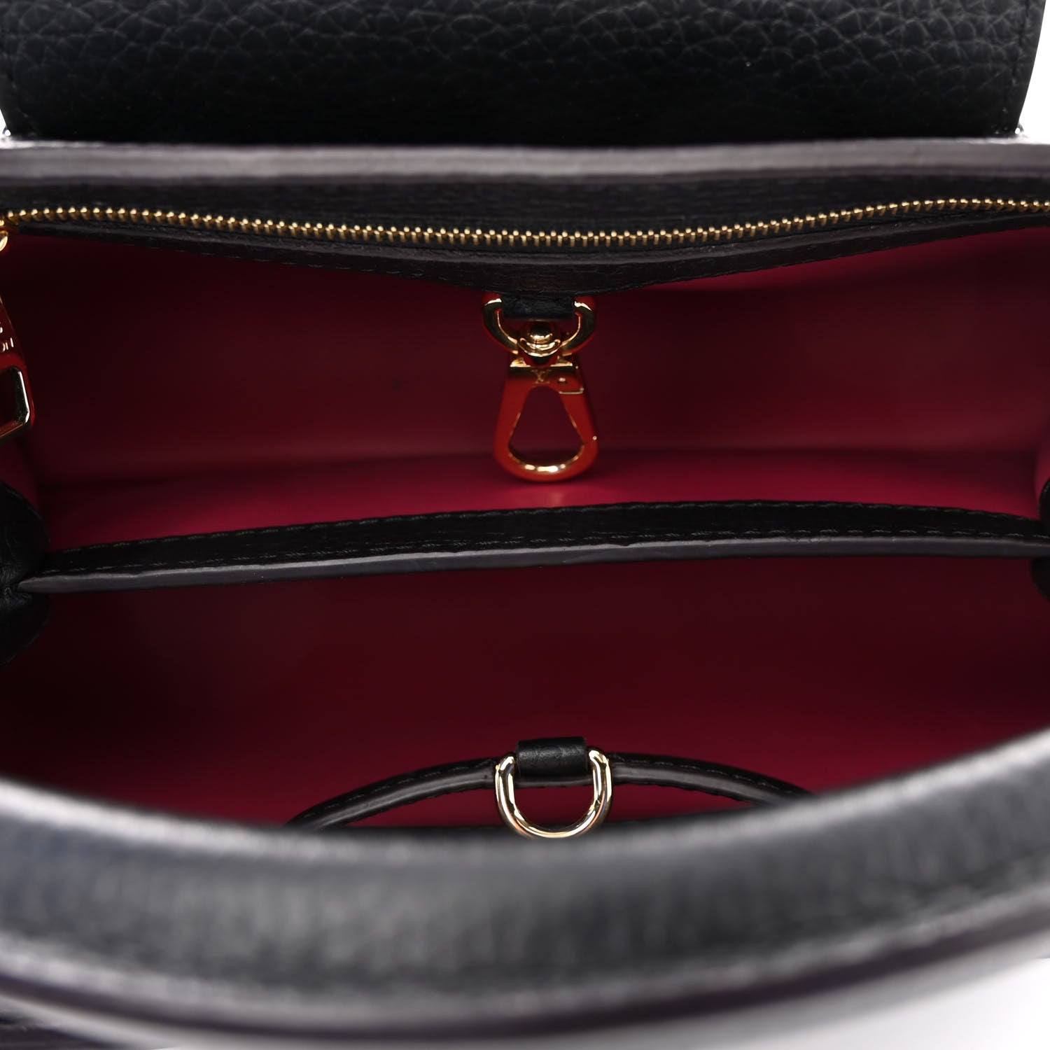 Louis Vuitton Taurillon Capucines BB Black 5 of 9