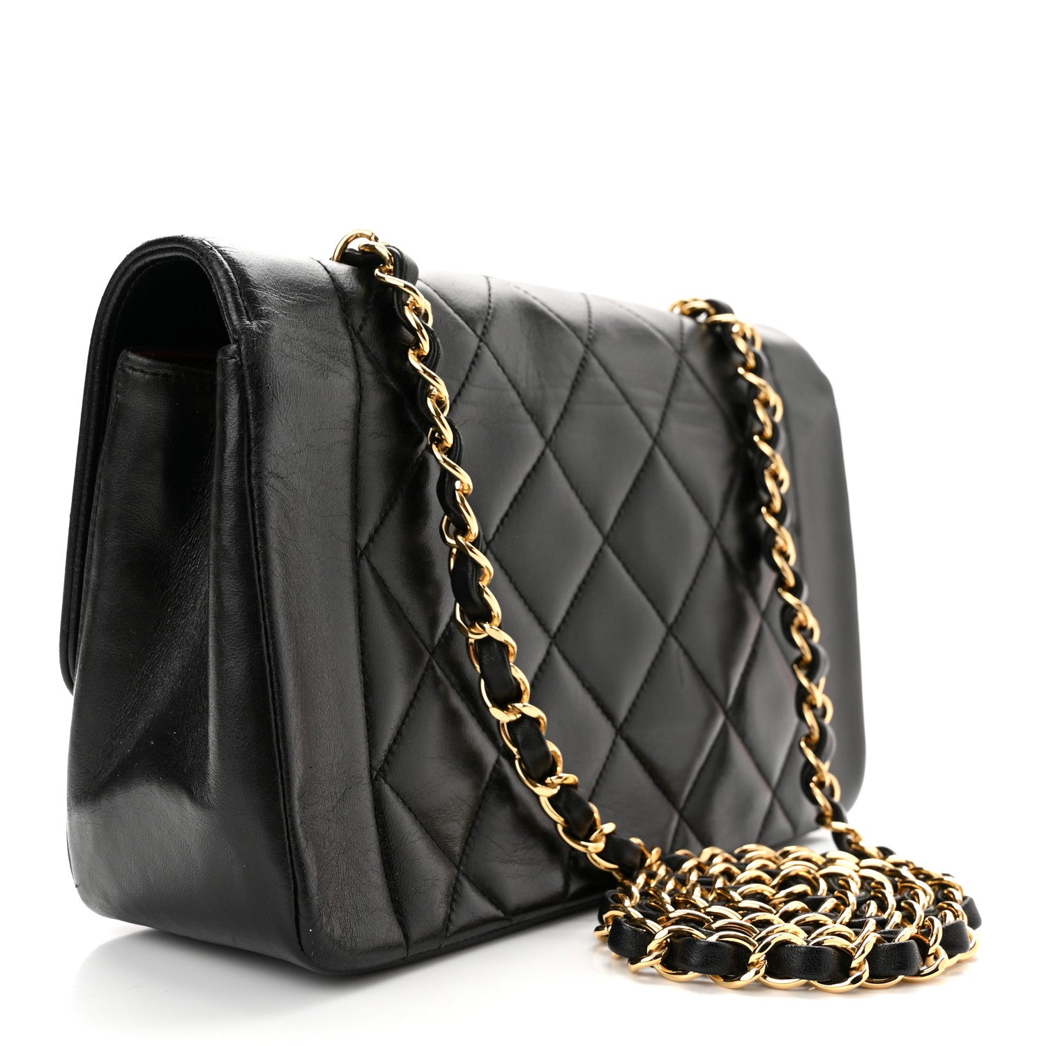 Chanel Lambskin Quilted Small Single Flap Black 2 of 9