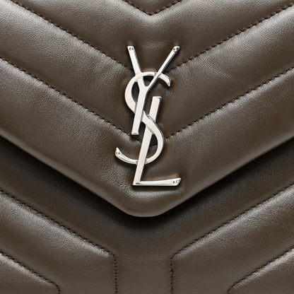 Saint Laurent Calfskin Y Quilted Monogram Small Loulou Chain Satchel Taupe 7 of 9