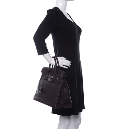 Hermes Togo HAC Birkin 32 Chocolate 2 of 14