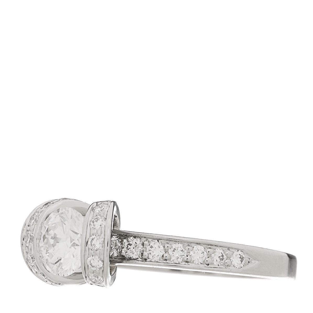 Platinum Diamond .52 Ribbon Engagement Ring 47 4
