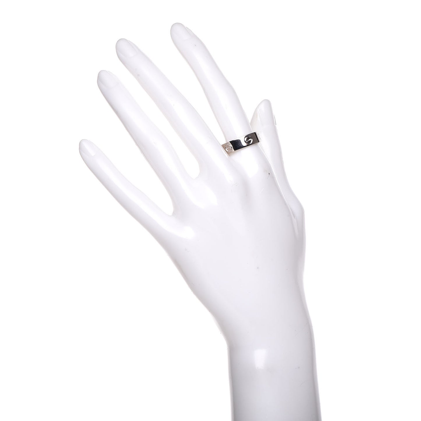 18K White Gold 5.5mm LOVE Ring 57 8