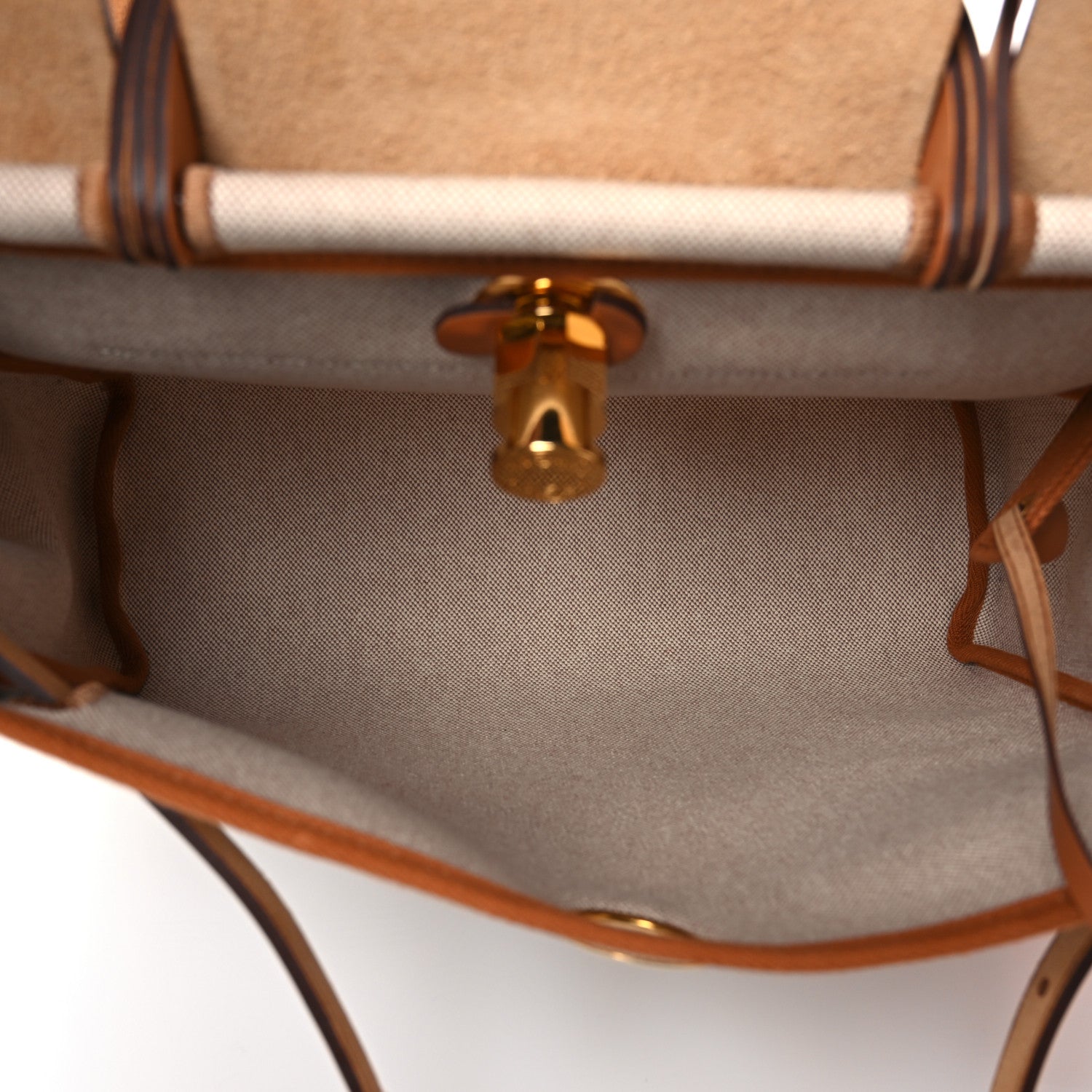 Hermes H Plume Canvas Vache Hunter Circuit 24 Herbag Zip Retourne 31 Gris Meyer Ecru Beige Naturel 6 of 12