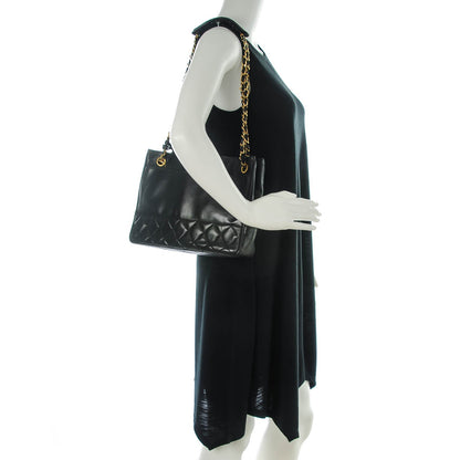 Chanel Lambskin Shopping Tote Black 2 of 8