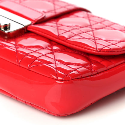 Christian Dior Patent Cannage New Lock Pouch Red 9 of 12