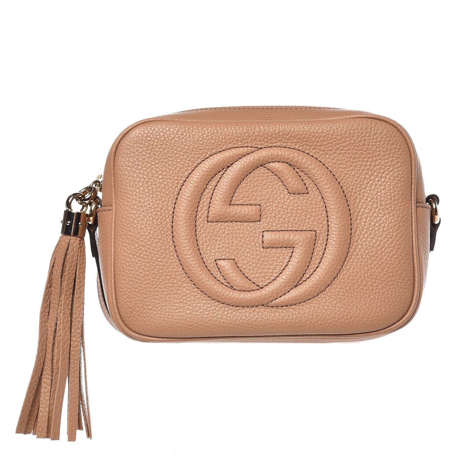Gucci Pebbled Calfskin Small Soho Disco Bag Rose Beige 1 of 7