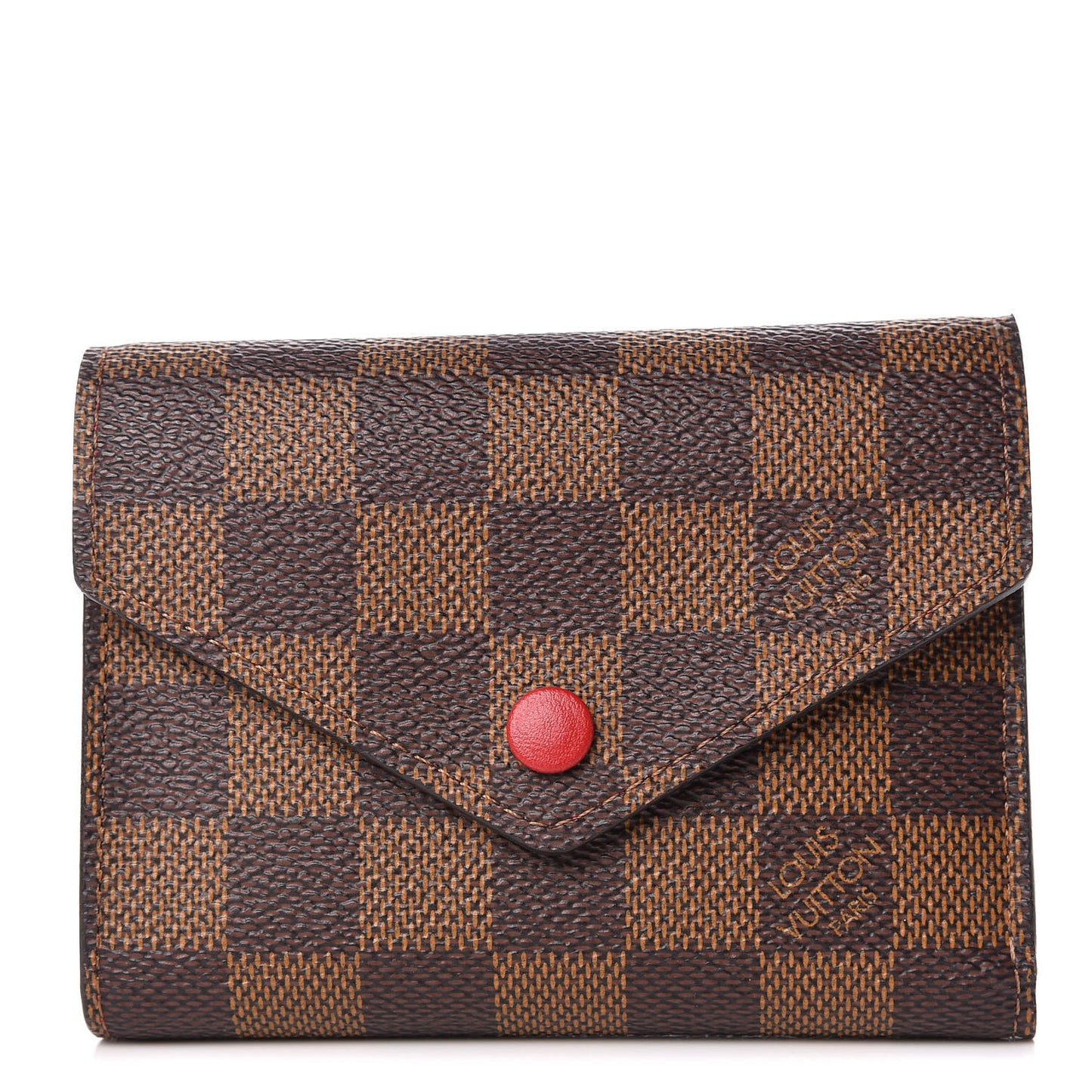 Damier Ebene Victorine Wallet Red