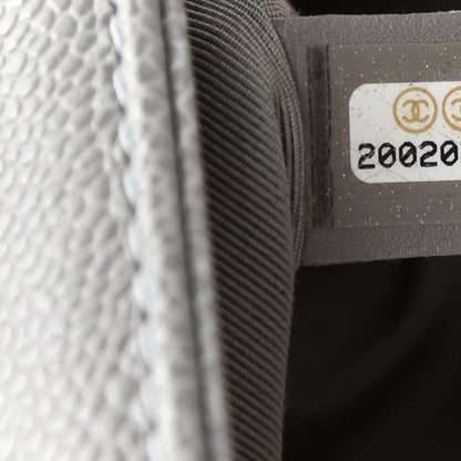Chanel Caviar Quilted Medium Boy Flap Light Grey 5 of 9