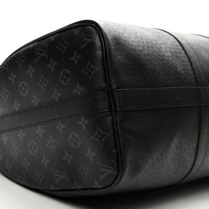 Louis Vuitton Taiga Monogram Eclipse Keepall Bandouliere 50 Black 7 of 8