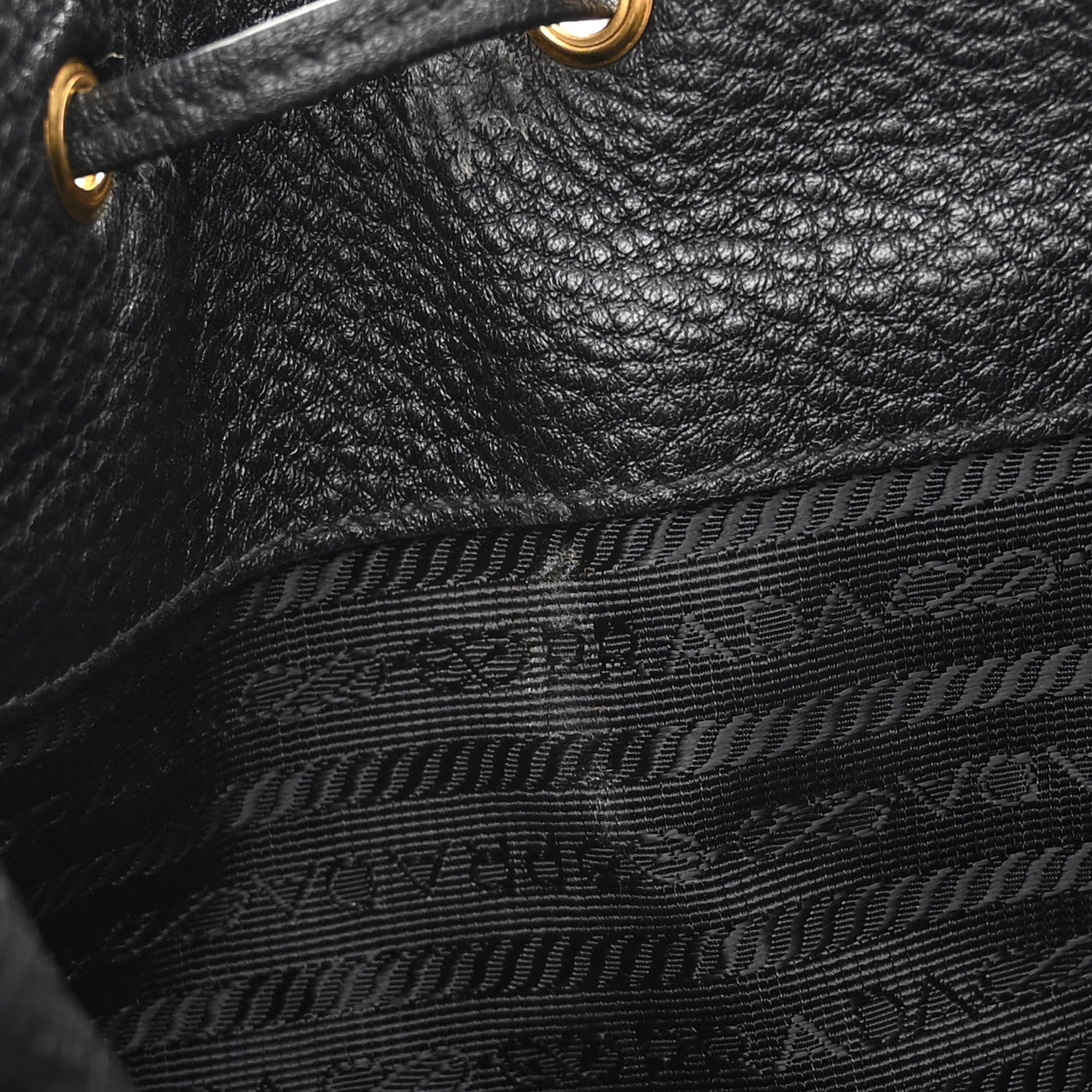 Prada Vitello Daino Bucket Bag Black 9 of 12