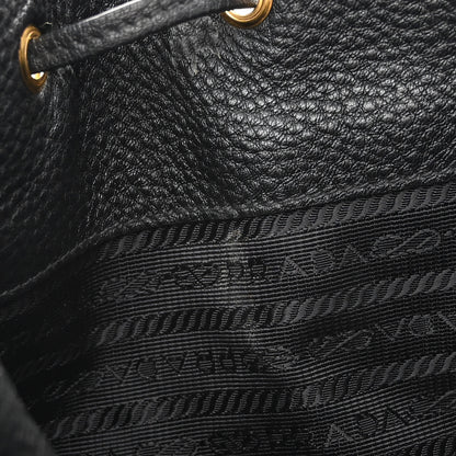 Prada Vitello Daino Bucket Bag Black 9 of 12