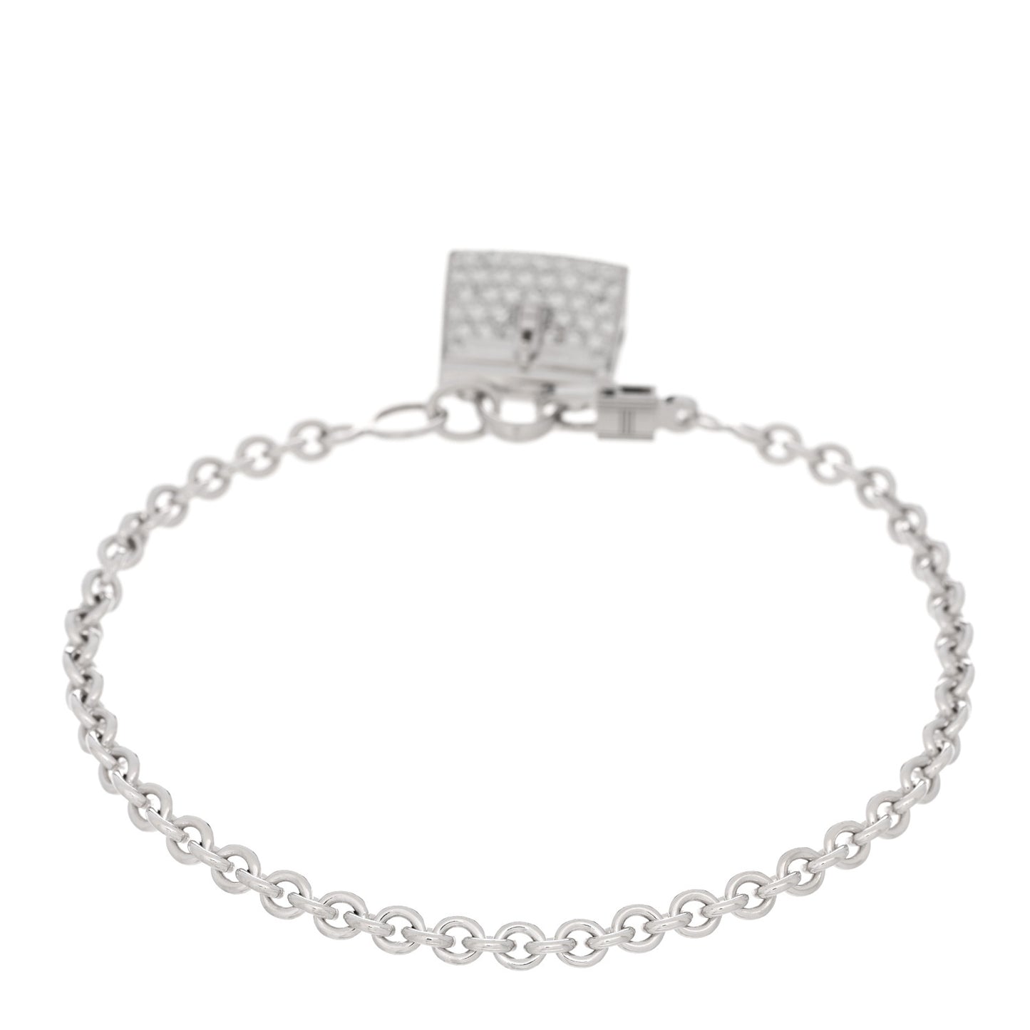 18K White Gold Diamond Kelly Amulettes Bracelet SH
