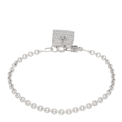 Hermes 18K White Gold Diamond Kelly Amulettes Bracelet SH 2 of 4