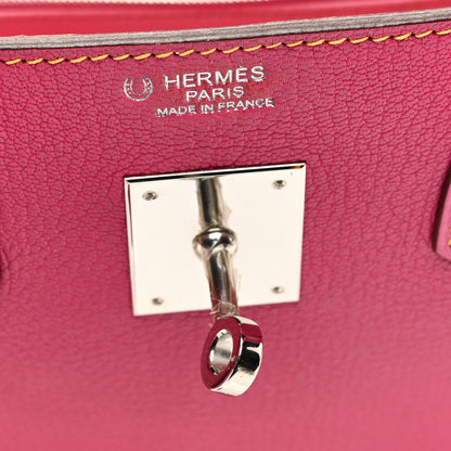 Hermes Chevre Mysore Horseshoe Birkin 30 Rose Shocking Rose Confetti 6 of 11