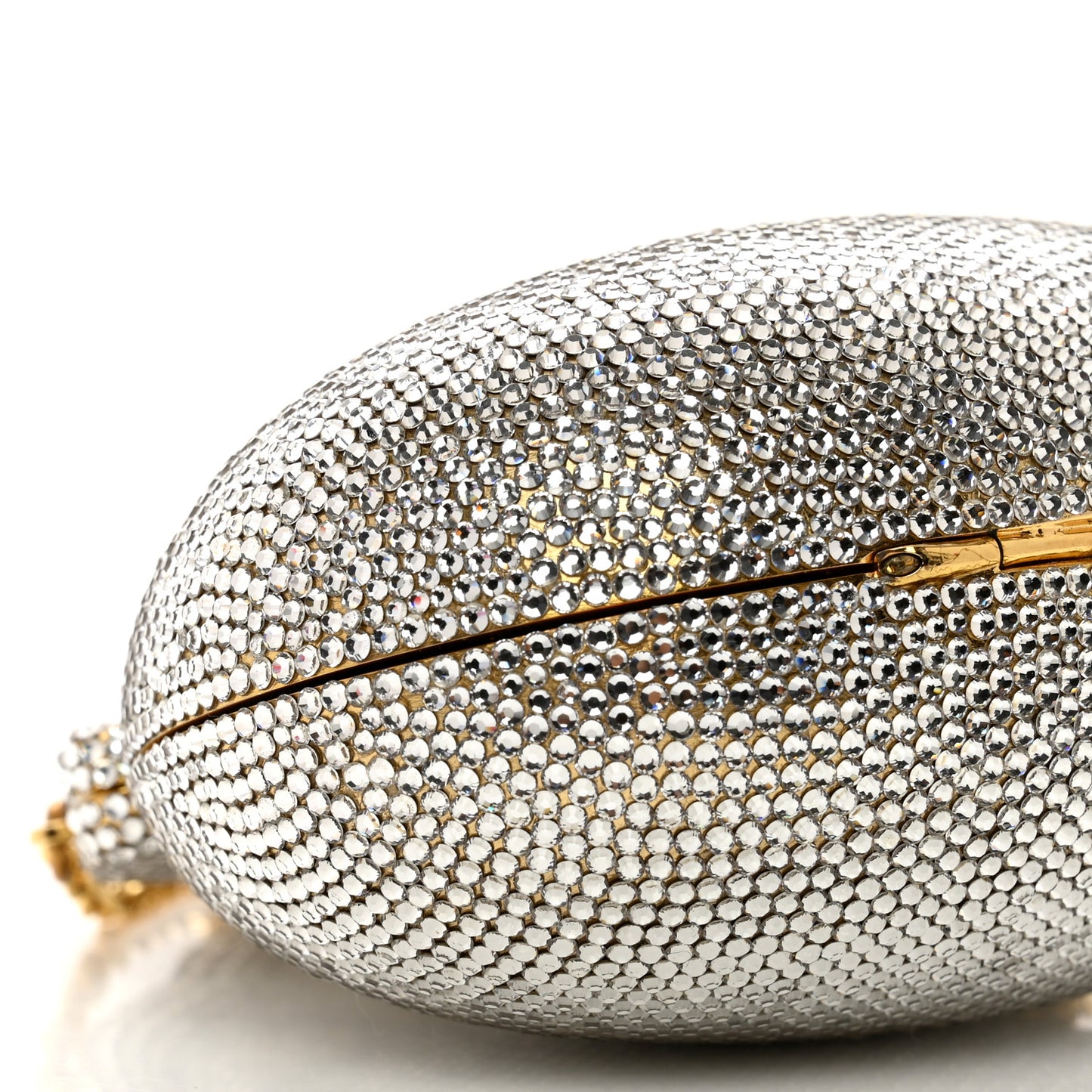 Swarovski Crystal Chatelaine Minaudiere Clutch Silver Gold
