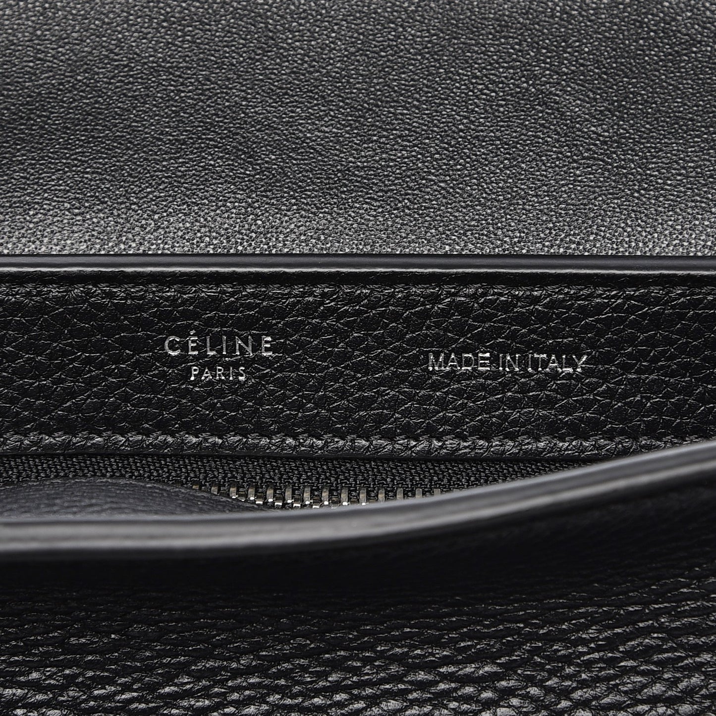 Drummed Calfskin Suede Small Trapeze Black