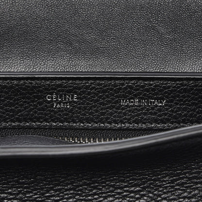 Celine Drummed Calfskin Suede Small Trapeze Black 7 of 7