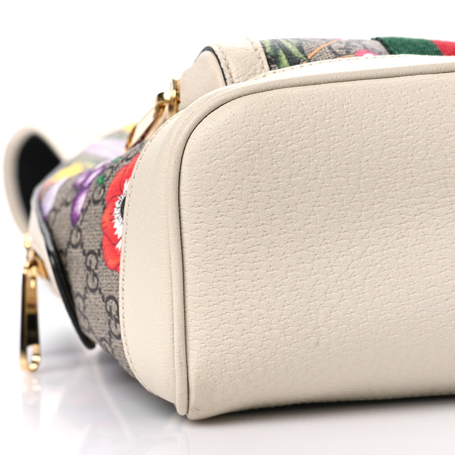 Gucci GG Supreme Monogram Flora Web Small Ophidia Day Backpack White 7 of 10