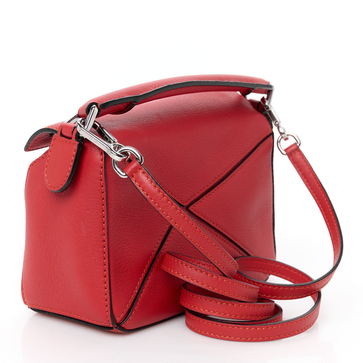 Loewe Calfskin Mini Puzzle Bag Pomodoro 3 of 11