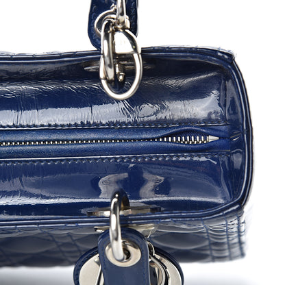 Christian Dior Patent Cannage Medium Lady Dior Blue 14 of 14