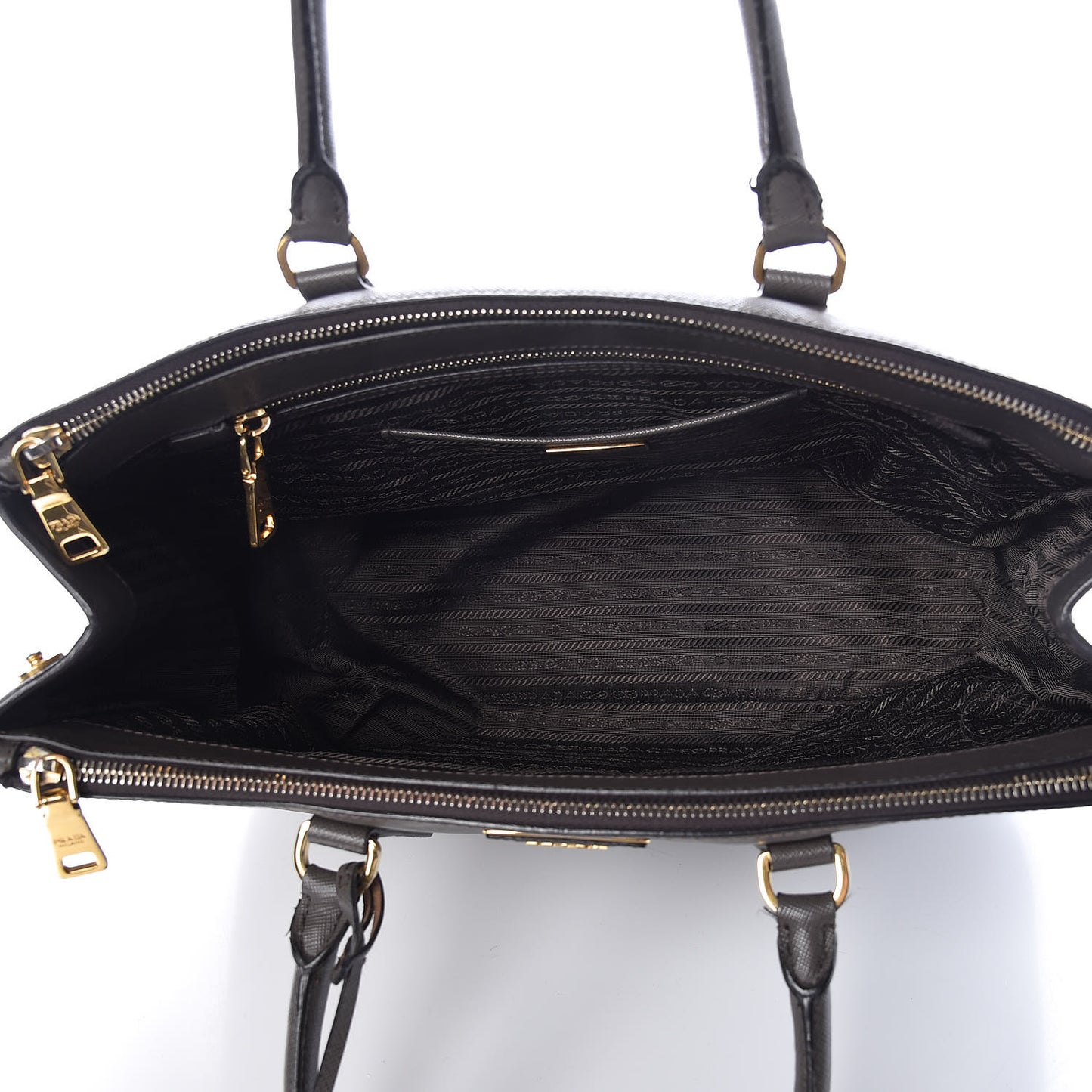 Saffiano Medium Galleria Double Zip Tote Grafite