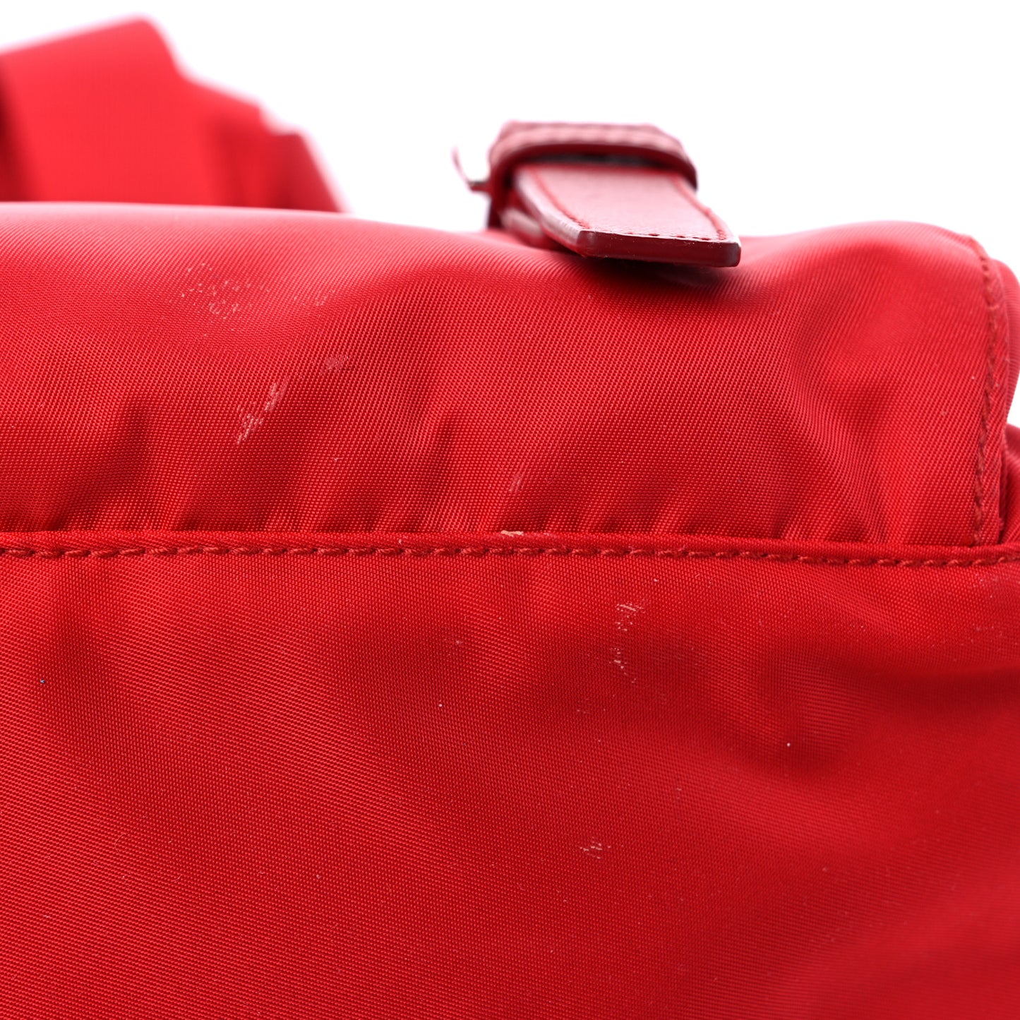 Tessuto Nylon Saffiano Messenger Bag Rosso