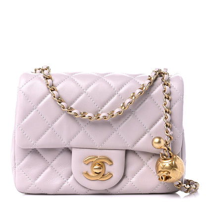 Chanel Lambskin Quilted Mini Pearl Crush Flap Light Purple 1 of 10
