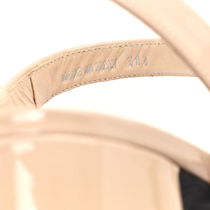 Prada Vernice Crisscross Platform 20/65mm Sandals 38.5 Beige 9 of 10