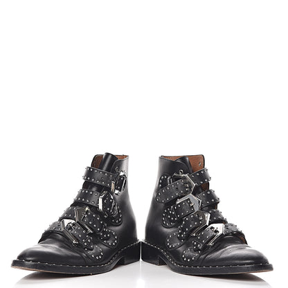 Givenchy Calfskin Studded Prue Buckle Bootie 35 Black 6 of 19