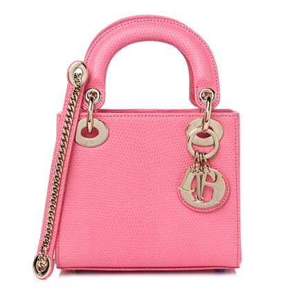 Christian Dior Lizard Mini Lady Dior Pink 1 of 9