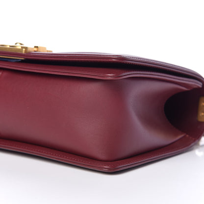 Chanel Caviar Suede Calfskin Chevron Medium Boy Flap Burgundy 9 of 12