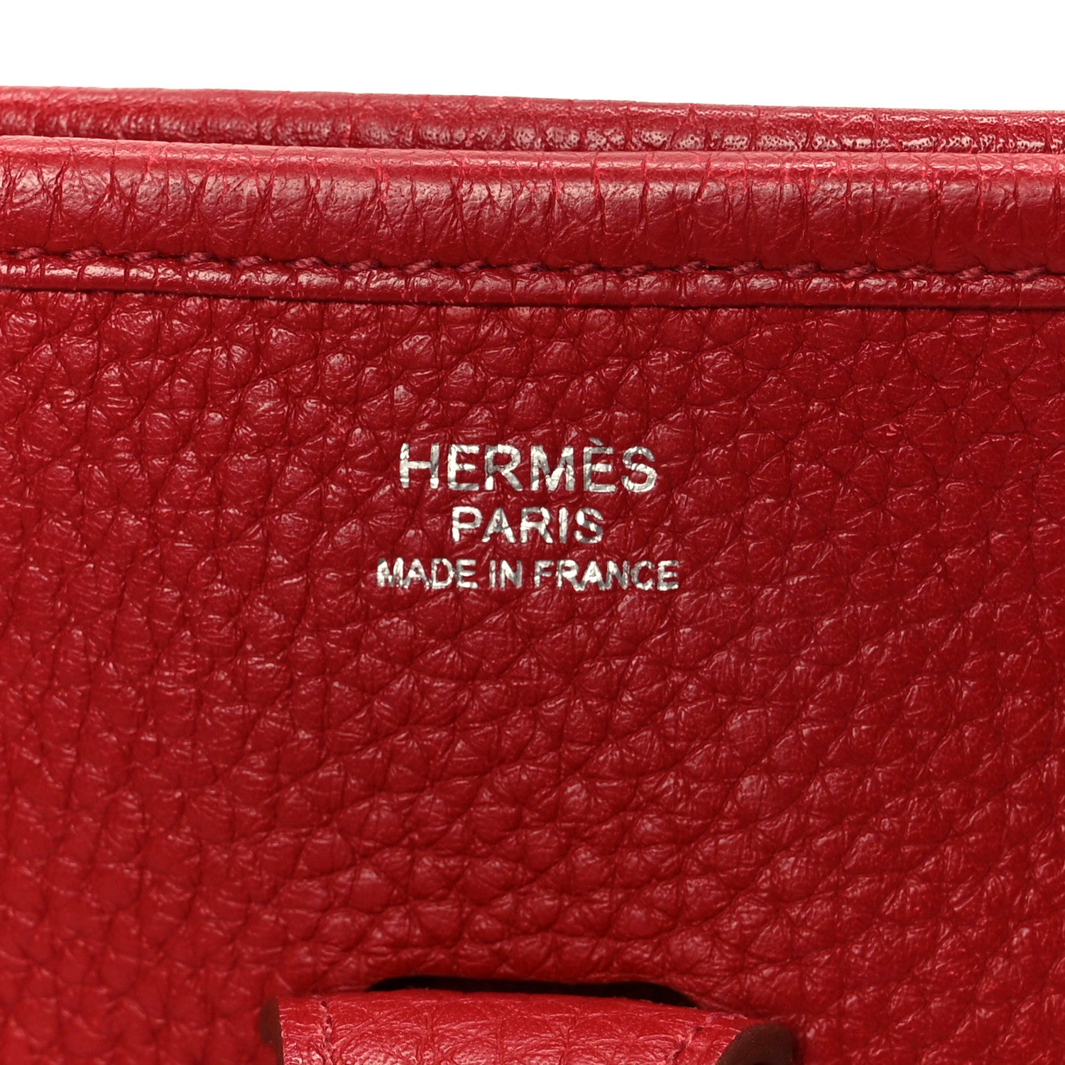 Hermes Taurillon Clemence Evelyne III PM Rouge Grenat 6 of 11