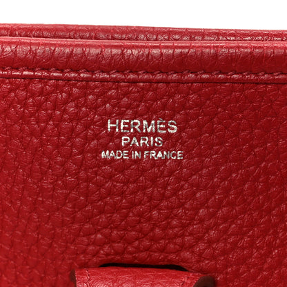 Hermes Taurillon Clemence Evelyne III PM Rouge Grenat 6 of 11