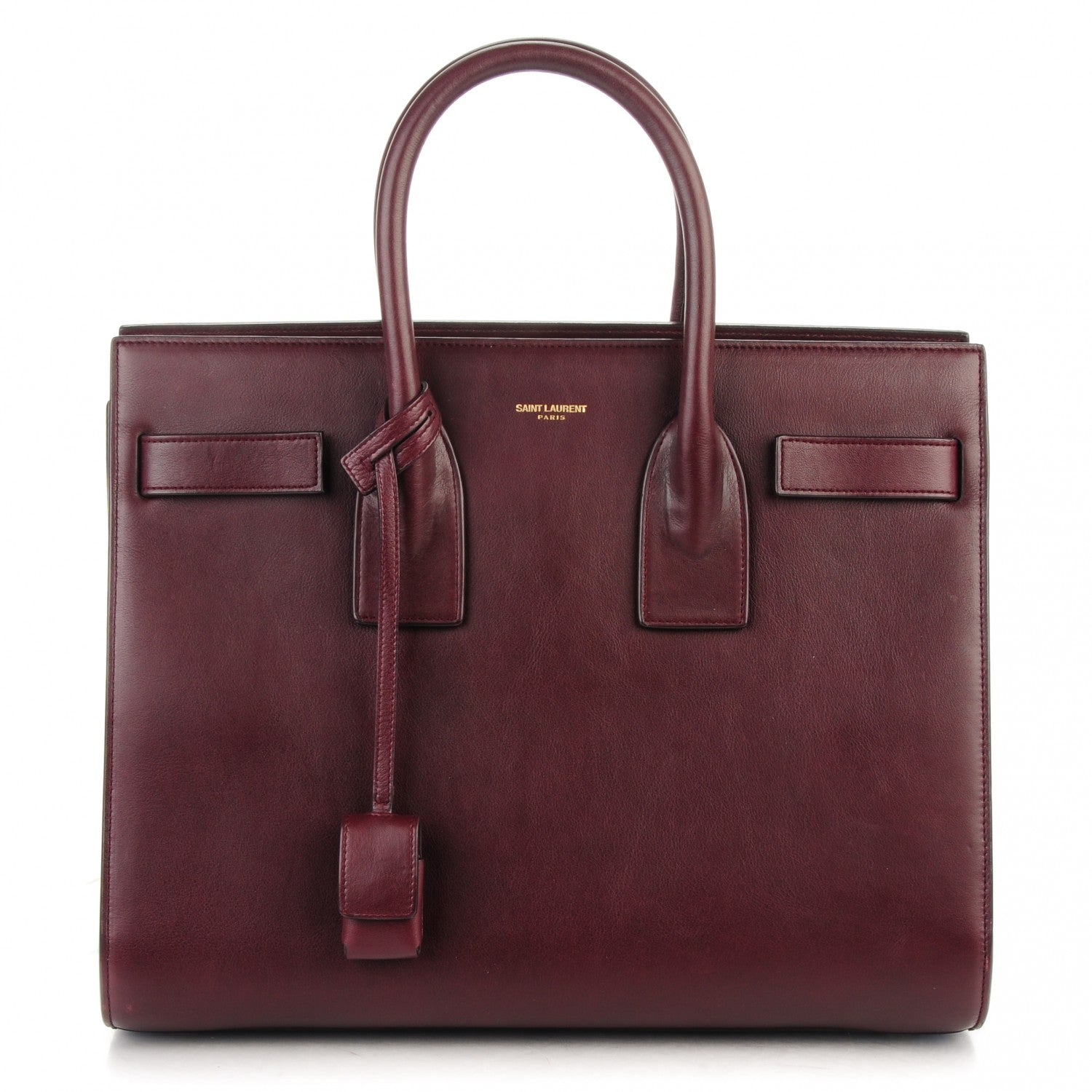 Saint Laurent Calfskin Small Sac De Jour Amarena 1 of 16