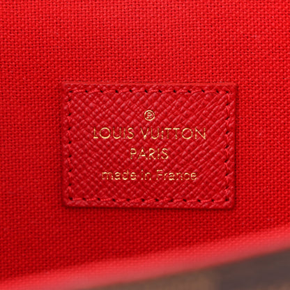 Louis Vuitton Damier Ebene Pochette Felicie Chain Wallet 7 of 12