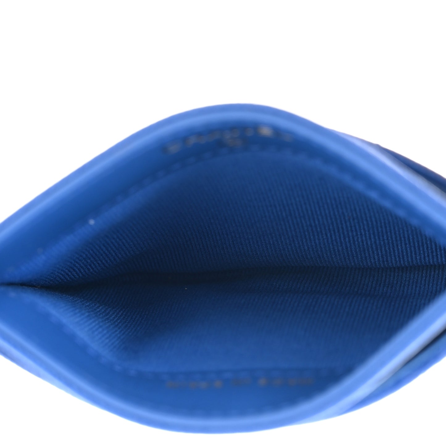 Caviar Quilted Studded CC Card Holder Blue