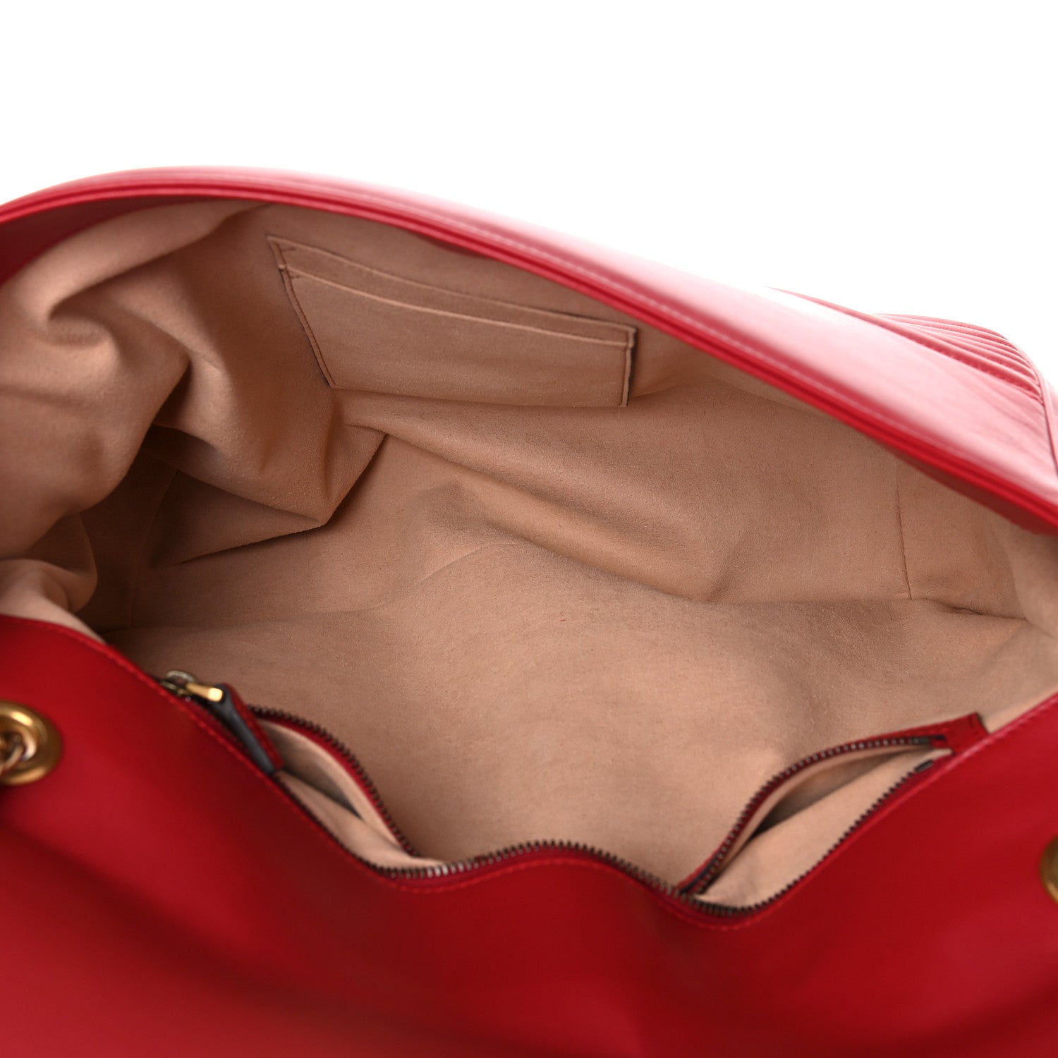 Gucci Calfskin Matelasse Large GG Marmont Shoulder Bag Hibiscus Red 5 of 10