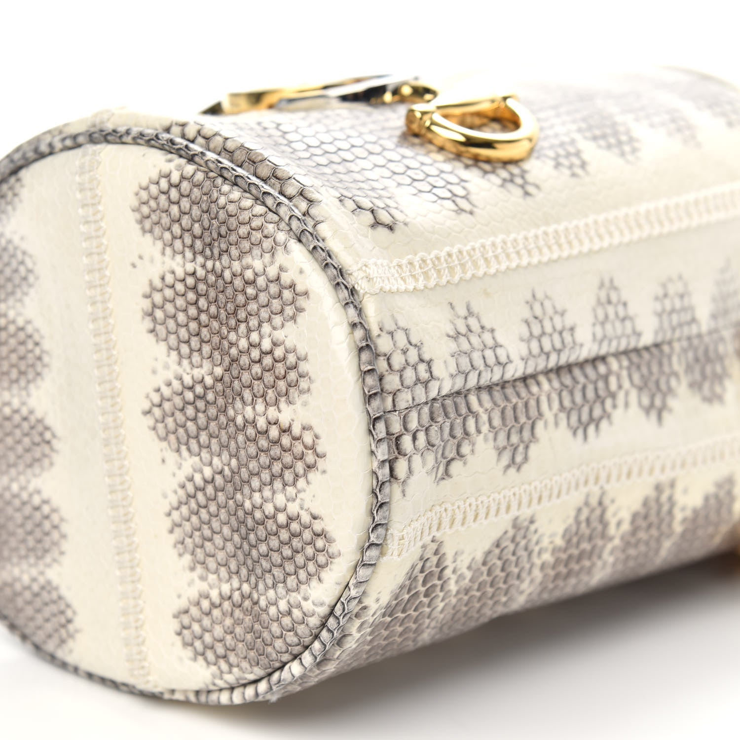 Gucci Snakeskin Mini Zumi Bucket Bag Grey 8 of 9