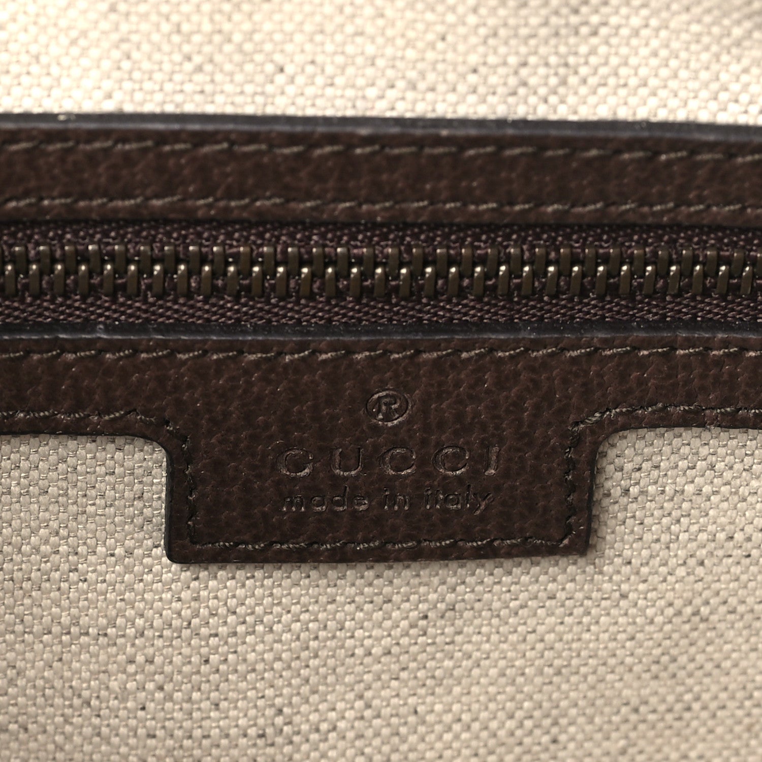 Gucci GG Supreme Monogram Textured Dollar Calfskin Web Ophidia Wristlet Shoulder Bag Beige Ebony New Acero 6 of 9