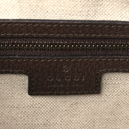 Gucci GG Supreme Monogram Textured Dollar Calfskin Web Ophidia Wristlet Shoulder Bag Beige Ebony New Acero 6 of 9