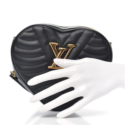 Louis Vuitton Calfskin New Wave Heart Bag Black 2 of 8